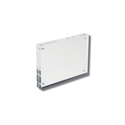 DEFLECTO MAGNETIC BLOCK DESKTOP CARD HOLDER ACRYLIC A6 15MM