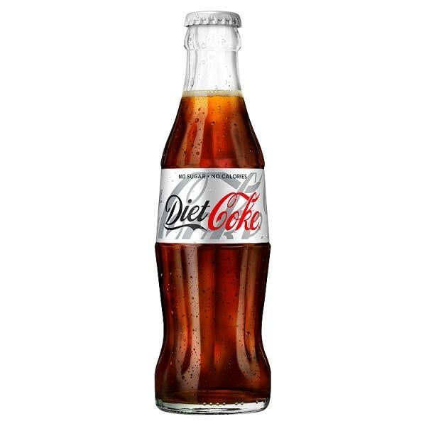 DIET COKE GLASS BOTTLES (200ml) x 24