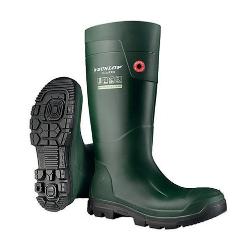 PUROFORT FIELDPRO FULL SAFETY WELLINGTON 1PR GREEN 4 EG62E33
