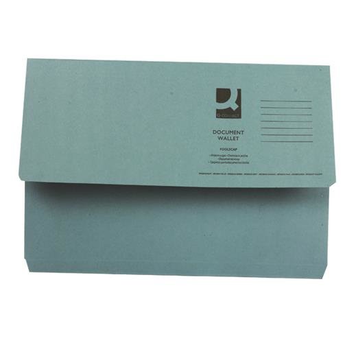 Q-CONNECT DOCUMENT WALLET FOOLSCAP BLUE (PACK OF 50)