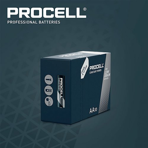 DURACELL PROCELL CONSTANT AA BATTERY (PACK OF 10) 5000394149151
