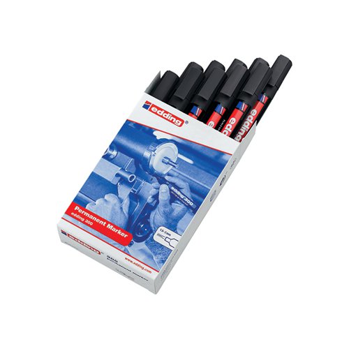 EDDING 300 PERMANENT BULLET TIP MARKER BLACK (PACK OF 10) 30