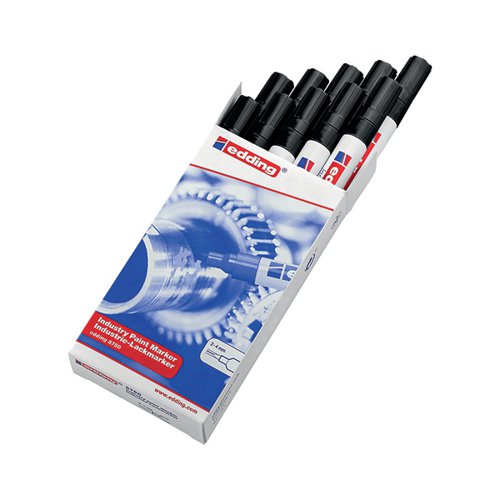 EDDING 8750 INDUSTRY PAINT MARKER BULLET TIP BLACK 4-8750001