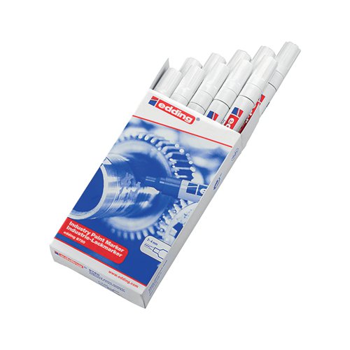 EDDING 8750 INDUSTRY PAINT MARKER BULLET TIP (PACK OF 10) WH