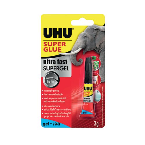 UHU 064061 SUPER GLUE GEL 3G 3-64061