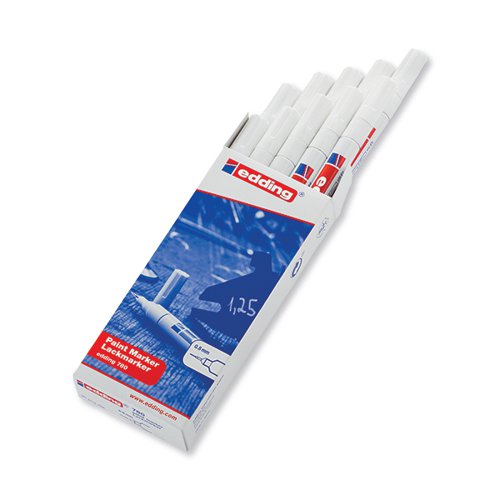 EDDING 780 PAINT MARKER EXTRA FINE WHITE (PACK OF 10) 780-04