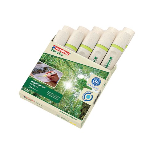 EDDING 24 ECOLINE HIGHLIGHTERS YELLOW (PACK OF 10) 4-24005