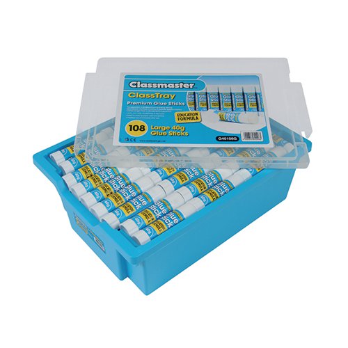 CLASSMASTER GLUE STICK 40G IN CLASSROOM TRAY (PACK OF 108) G