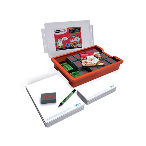 SHOW-ME A4 WHITEBOARDS CLASSROOM TRAY KITS (PACK OF 30) GTC/