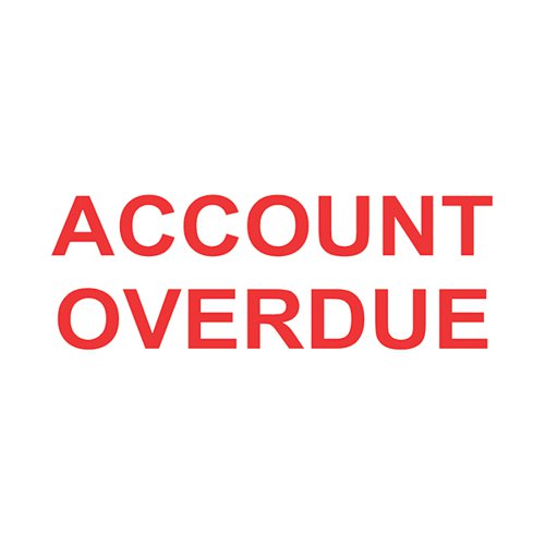 COLOP GREEN LINE WORD STAMP ACCOUNT OVERDUE RED C144837ACC