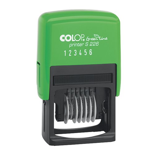 COLOP S226 GREEN LINE NUMBERING STAMP GLS226