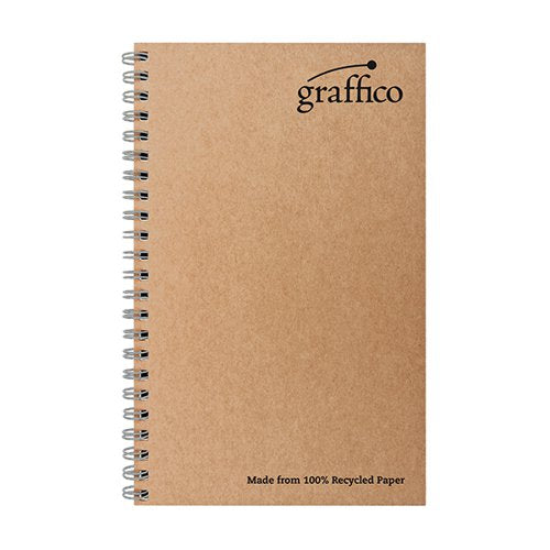 GRAFFICO RECYCLED WIREBOUND NOTEBOOK 160 PAGES A5 (PACK OF 1