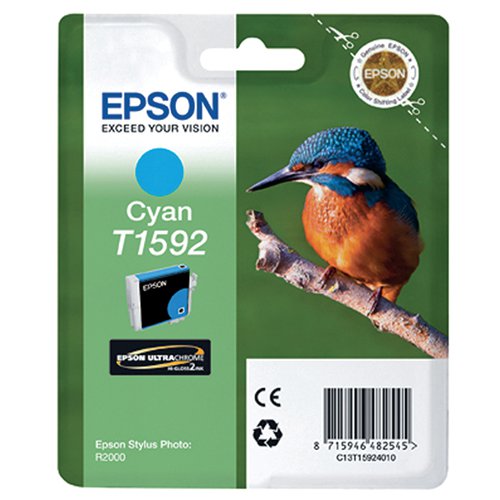 EPSON T1592 KINGFISHER ULTRACHROME HI-GLOSS INK CARTRIDGE CY