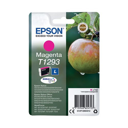 EPSON T1293 APPLE DURABRITE ULTRA INK CARTRIDGE MAGENTA C13T