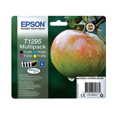 EPSON T1295 APPLE DURABRITE ULTRA INK CARTRIDGE CMYK MULTIPA