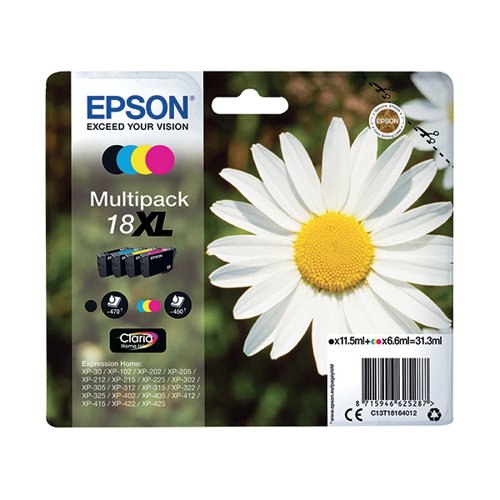 EPSON 18XL DAISY CLARIA HOME INK CARTRIDGE HIGH YIELD CMYK M