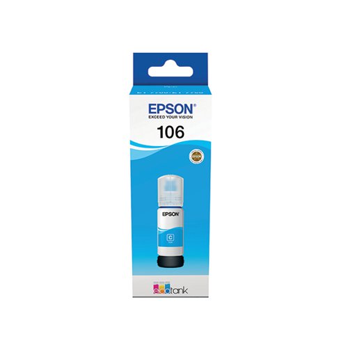 EPSON 106 ECOTANK INK BOTTLE CYAN C13T00R240