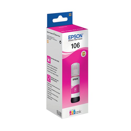 EPSON 106 ECOTANK INK BOTTLE MAGENTA C13T00R340