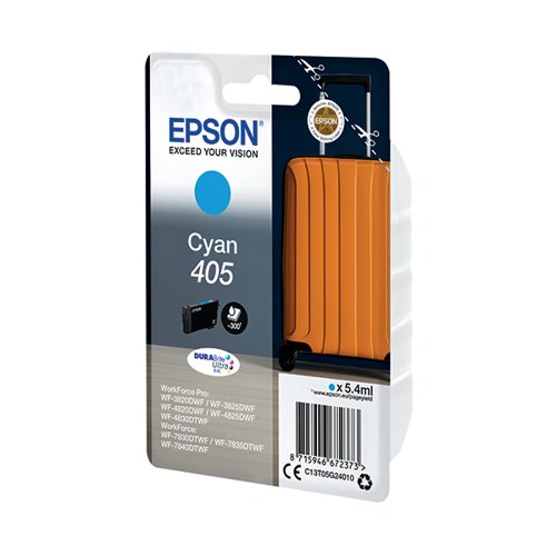 EPSON 405 SUITCASE DURABRITE ULTRA INK CARTRIDGE CYAN C13T05