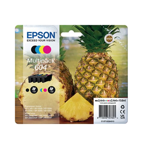 EPSON 604 PINEAPPLE INK CARTRIDGE CMYK MULTIPACK C13T10G6401