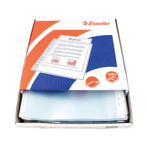 ESSELTE POCKET TOP OPENING EMBOSSED A4 CLEAR (PACK OF 100) 2