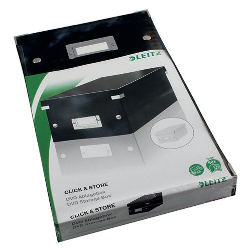 LEITZ CLICK AND STORE DVD STORAGE BOX BLACK 60420095