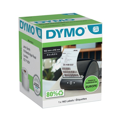 DYMO LABELWRITER DHL SHIPPING LABELS 140 PER ROLL 102 X 210M