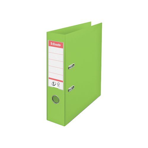ESSELTE 75MM LEVER ARCH FILE POLYPROPYLENE A4 GREEN (PACK OF