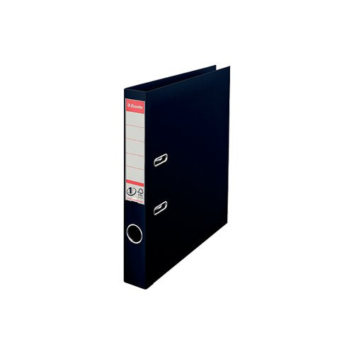 ESSELTE 50MM LEVER ARCH FILE POLYPROPYLENE A4 BLACK (PACK OF