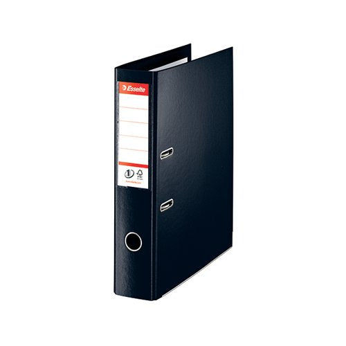 ESSELTE 75MM LEVER ARCH FILE POLYPROPYLENE FOOLSCAP BLACK (P
