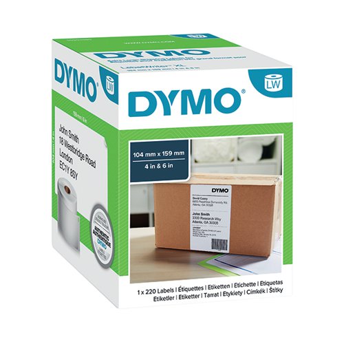 DYMO LABELWRITER EXTRA LARGE SHIPPING LABELS 104 MM X 159MM