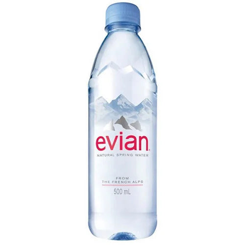 EVIAN SPRING WATER - PLASTIC BOTTLES (500ml) x 24