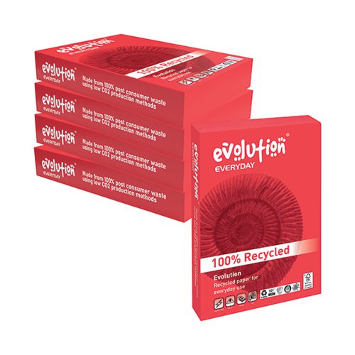 EVOLUTION EVERYDAY A4 RECYCLED PAPER 75GSM WHITE (PACK OF 25