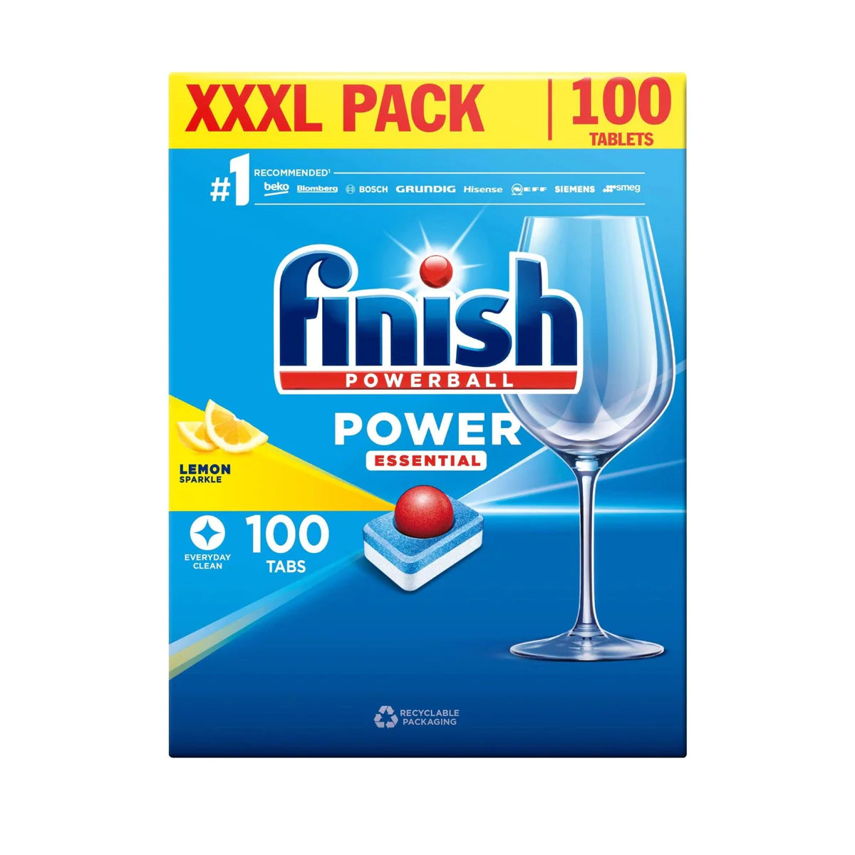 FINISH POWER ESSENTIAL LEMON DISHWASHER TABLETS x 100