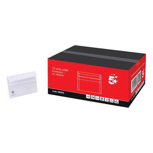 5 STAR OFFICE ENVELOPES RECYCLED WALLET SELF SEAL LIGHTWEIGH