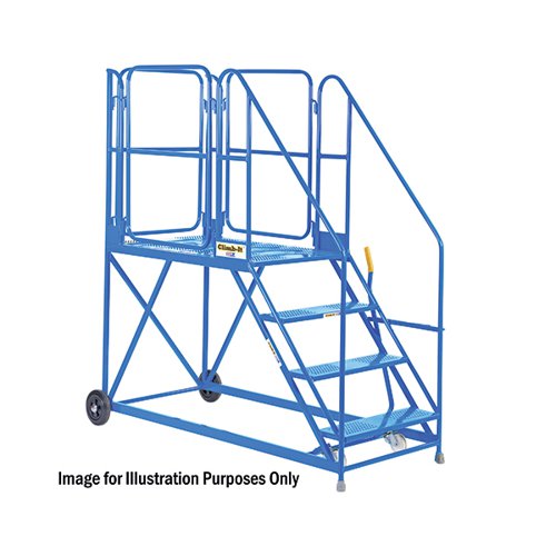 CLIMB-IT WORK PLATFORM EASY SLOPE 1200MM PLATFORM 3 TREAD BL