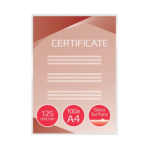 GBC DOCUMENT LAMINATING POUCH GLOSS A4 250 MICRON (PACK OF 1