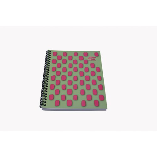 EUROPA SPLASH NOTEBOOKS 160 LINED PAGES A5 PINK COVER (PACK