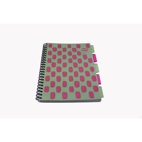 EUROPA SPLASH PROJECT BOOK 200 LINED PAGES A4 PINK COVER (PA