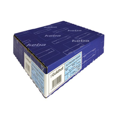 GUILDHALL GLX ERGOGRIP RING BINDER FROSTED A4 BLUE (PACK OF