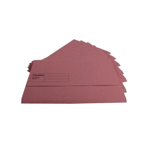EXACOMPTA GUILDHALL DOCUMENT WALLET FOOLSCAP PINK (PACK OF 5