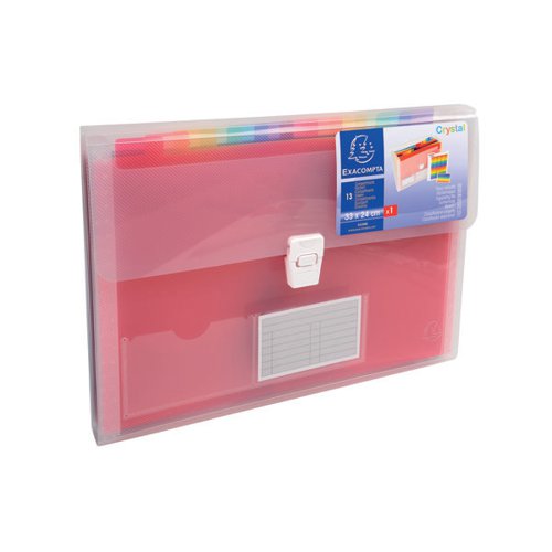 EXACOMPTA 13 POCKET EXPANDING FILE ASSORTED 55298E