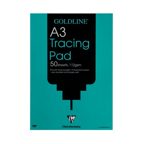 CLAIREFONTAINE GOLDLINE HEAVYWEIGHT TRACING PAD 112GSM 50 SH