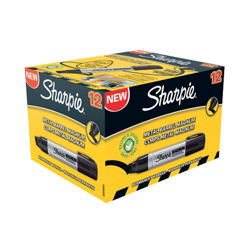SHARPIE PRO MAGNUM PERMANENT MARKER CHISEL TIP BLACK (PACK O