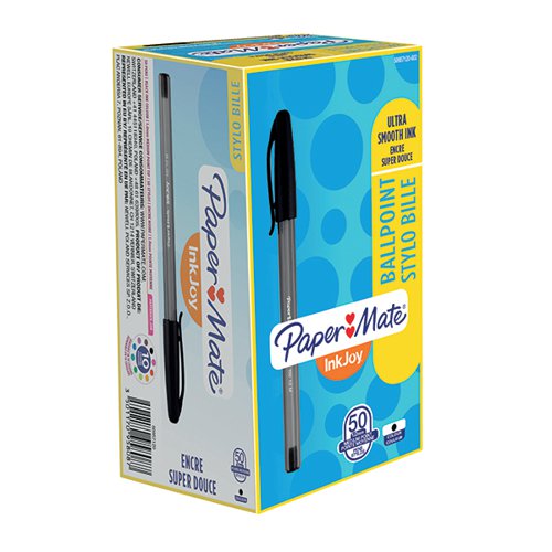 PAPERMATE INKJOY 100 BALLPOINT PEN MEDIUM BLACK (PACK OF 50) S0957120