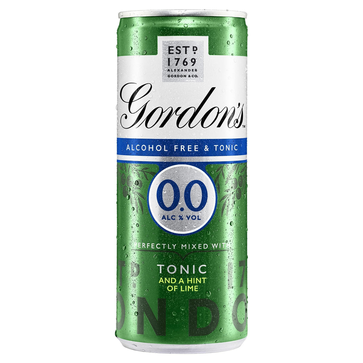 GORDON'S ALCOHOL FREE GIN & TONIC CANS (250ml) x 12