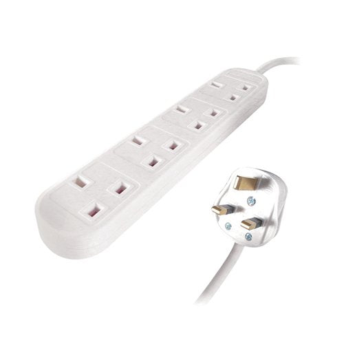 CONNEKT GEAR UK 4-WAY MAINS POWER EXTENSION BLOCK 2M 27-4020