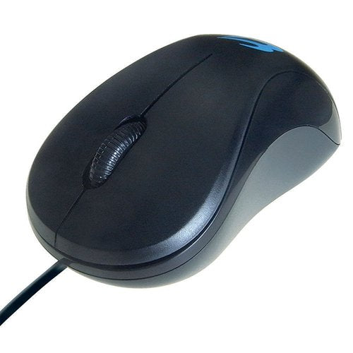 COMPUTER GEAR 3 BUTTON OPTICAL SCROLL MOUSE BLACK 24-0542