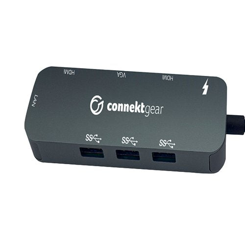 CONNEKT GEAR TYPE C DUAL SCREEN DOCKING STATION 3 100W POWER