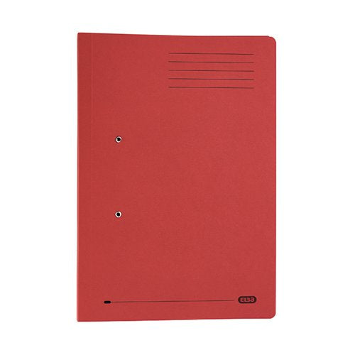 ELBA SPRING POCKET FILE MEDIUMWEIGHT FOOLSCAP RED (PACK OF 2